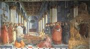 Fra Filippo Lippi The Celebration of the Relics of St Stephen and Part of the Martyrdom of St Stefano oil painting reproduction